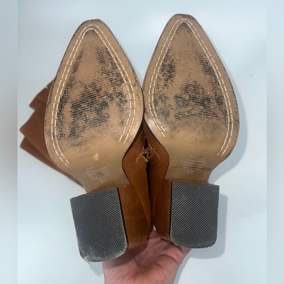 Revolve ALIAS MAE Stevie Boot in Tan Knee High Leather Western Size 37 Eu 6 US - Picture 9 of 11